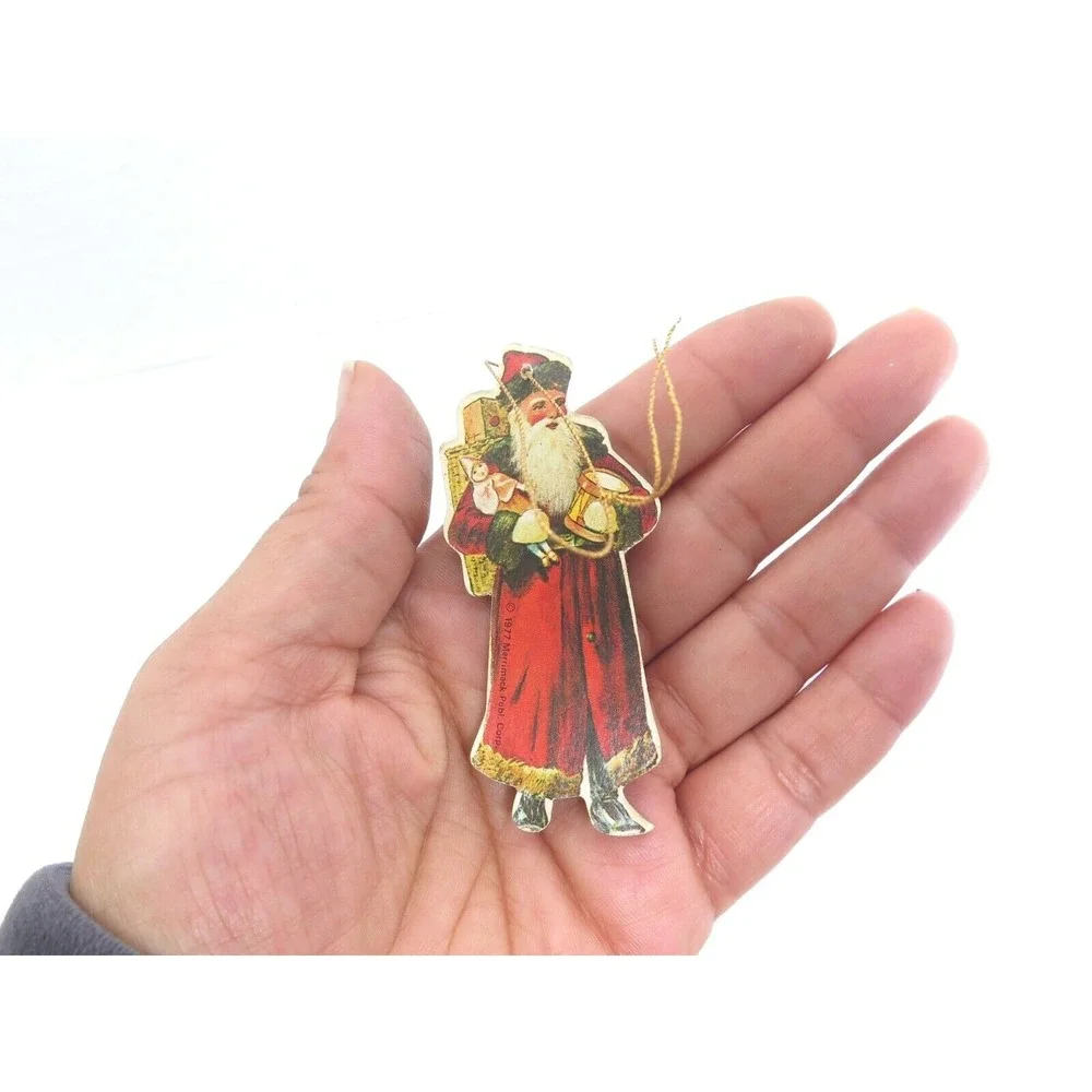 Vintage Antique SANTA CLAUSE Christmas Ornament‎ Tree Decoration Merrimack 1977